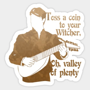 Witcher Bard: Toss a Coin - variant Sticker